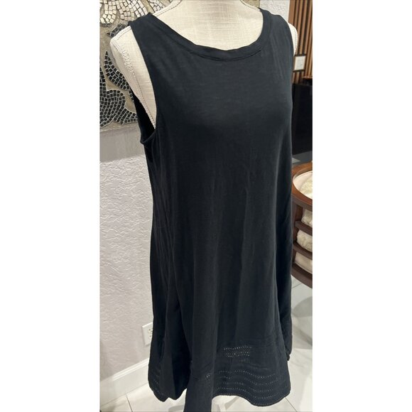 LOGO Lori Goldstein Black Sleeveless Tank Dress Size LP - Picture 3 of 7